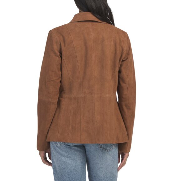 AMAPEL tobacco Suede Blazer - Picture 2 of 2